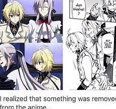 I M Happy That They Removed That From The Anime D Manga Vs Anime Owari No Seraph Anime