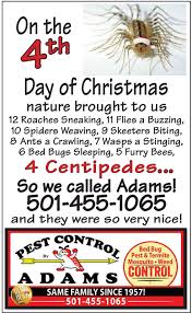 We offer free quotes so simply request a quote here for a detailed pest control estimate. Friday December 21 2018 Ad Adams Pest Control The Benton Courier