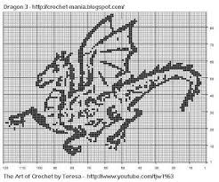 Free Filet Crochet Charts And Patterns Filet Crochet Dragon