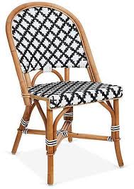 Black And White Outdoor Chairs One Kings Lane Olivia Bistro Chair Black White Bistro Chairs Bistro Chairs Outdoor Patio Furnishings