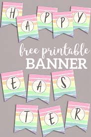 Birthday Banner With Picture Free Printable Pastel Banner Letters Paper Trail Design Birthday Banner Free Printable Free Printable Banner Happy Easter Banner