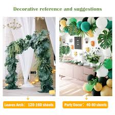 Maybe you would like to learn more about one of these? Aerwo 48pcs Large Artificial Tropical Palm Leaves Hawaiian Luau Party Jungle Beach Theme Decorations For Table Decoration Accessories 13 8 By 11 4inch Artificial Plants Greenery Home Kitchen