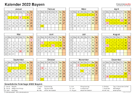Kalender 2022 bayern als pdf oder excel hier finden sie kostenlose kalender 2022 für bayern mit gesetzlichen feiertagen und kalenderwochen. Kalender 2022 Bayern Ferien Feiertage Excel Vorlagen