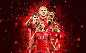 Maybe you would like to learn more about one of these? Download Wallpapers Robert Skov Martin Braithwaite Nicolai Jorgensen Yussuf Poulsen Christian Eriksen 4k Denmark National Football Team Soccer Footballers Red Neon Lights Danish Football Team For Desktop Free Pictures For Desktop Free