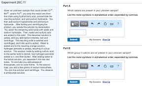 The list data type has some more methods. Solved Given An Unknown Sample That Could Contain Cr 3 Chegg Com