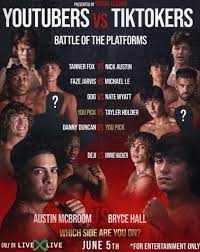 The youtube vs tiktok boxing match will start at 7pm et. Youtubers Vs Tiktokers Boxing Fight Card Date Live Stream Tv Channel For Austin Mcbroom Vs Bryce Hall Plus Deji Stars Sporting Excitement