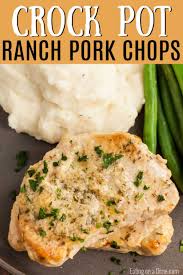 When the pan is hot just enough cooking oil to coat the bottom of brown the pork chops on both sides, don't worry about cooking through the slow cooker will do that. Crock Pot Ranch Pork Chops Easy Ranch Pork Chop Recipe