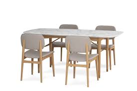 Shop furniture emily marble dining table online at macys.com. Chelsea Marble Dining Table With 4 Chairs Castlery United States