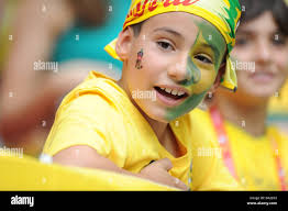Brazil kids fans bra june hi-res stock photography and images