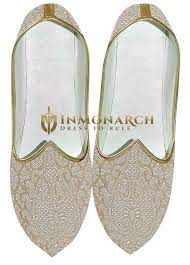 Mens Beige Wedding Shoes Floral Design Indian Wedding Shoes Wedding Shoes Men S Wedding Shoes