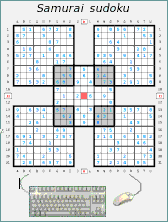 Four levels from easy to evil. Samurai Sudoku Puzzles To Play Online