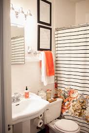 Southern Newlywed At Home With Mattie Tiegreen Orange Bathrooms Bathroom Decor Half Bathroom Decor