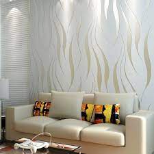 Mengagumkan Ide Desain Wallpaper Dinding Ruang Tamu Minimalis Modern Elegan Mewah N Wallpaper Walls Bedroom Living Room Background Design Living Room Wallpaper