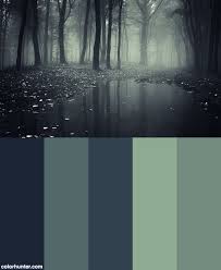 Pond In A Forest With Fog Color Scheme Colours For Dark Fantasy Theme Dark Color Palette Color Palette Design Forest Color