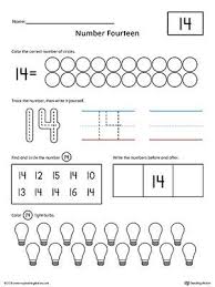 Number 14 Worksheet For Kindergarten In 2020 Preschool Worksheets Worksheets For Kids Preschool Number Worksheets