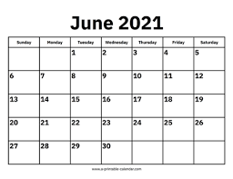 You can track your online calendar for june month for all your important tasks. June 2021 Calendars Printable Calendar 2021