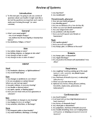 Image result for Review of Systems
