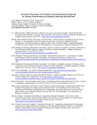 Literature Reviewed in the Action-oriented Research Agenda