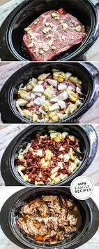 In your slow cooker add the carrots, potatoes and garlic. Easy Tuscan Pot Roast Crockpot Easy Family Recipes