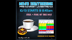 10 13 Tgif Pre Market Livestream The Mojo Day Trading Show Live Streaming Day 10 Things