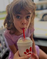 Sadie was pretty thrilled to get a @chickfila milkshake after Awards Day!