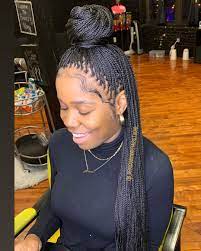 Braids Brows Bundles On Instagram Micro Knotless Braids Braidsbynayhairstudio Knotlessbraids Microin Micro Braids Styles Micro Braids Hair Styles