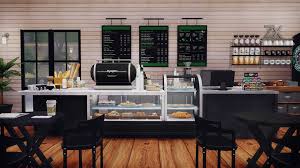 Starbucks Coffee Shop Lot Mobiliado Sims House Coffee Shop Sims Building