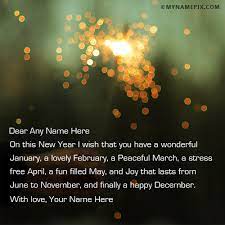 New Year Wishes For Anyone Picture With Name New Year Wishes Name Pix New Year Wishes Images New Year Wishes New Year Greetings
