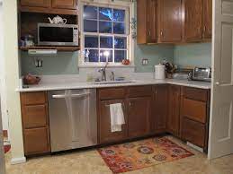 Our New Kitchen Oak Cabinets Oak Kitchen Cabinets Blue Kitchen Walls