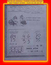 2021 Togog Banyumas Syair Ki Togog Hk Malam Ini