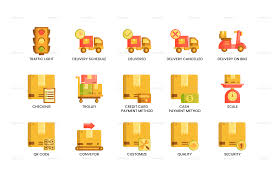 Logistics Icons Caramel Series Abstract Graphic Design Icon Logistics