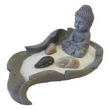 Mini zen gardens are beautiful decorative elements for any table and serve a calming purpose. Mini Buddha In Leaf Zen Wholesale Meditation Supplies Natures Expression Canada