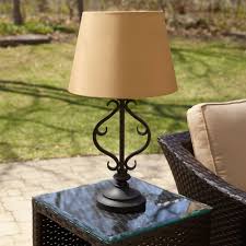 The Solar Powered Patio Table Lamp Hammacher Schlemmer