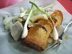 300 gr udang besar, buang kepala, sisakan buntutnya, belah punggungnya dan buang tali hitam didalam punggung udang. Lumpia Wikipedia