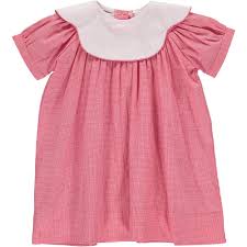 Carriage Boutique Baby Girls Light Red Bishop Dress Embroidery Blank Remain To The Product At T Girls Boutique Dress Monogram Girls Dress Monogrammed Dress