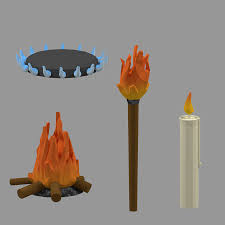 Set Of Fire 3d Model Free Download Creazilla