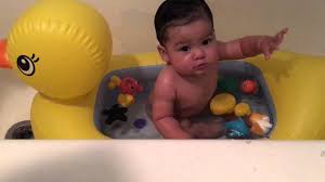 A baby bathtub will help you prop up a wriggling newborn. Baby Jake Bath Time 10 Months Old Youtube