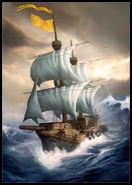 تأتى الرياح بما لا تشتهى السفن فاجعل الدعاء شراع و حسن الظن بالله مجداف و العمل دفة Ship Paintings Ship Art Ship Drawing