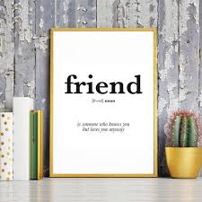 Friend Definition Friend Print Funny Friend Gift Humour Friend Best Friend Gift Girlfriend Gift Gir Printable Posters Art Poster Wall Art Wall Art Prints