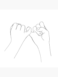 Qobl, pinky promise hands fingers outline pinky promise cute hand finger cute small simple minimal minimalistic savagedesigns. Pinky Promise I Poster By Kristen Swanson In 2021 Pinky Promise Pinky Promise Tattoo Drawings For Boyfriend