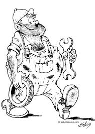 97 Dessins De Coloriage Metiers A Imprimer Sur Laguerche Com Page 8 Car Mechanic Art Impressions Funny Art