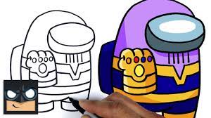 One with the knife and the other. How To Draw Among Us Thanos Imposter Step By Step Drawing Tutorial Myhobbyclass Com Learn Drawing Painting And Have Fun With Art And Craft