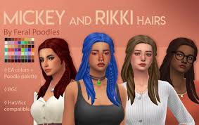 There are very few cas cc besides default replacements and skin details. Mickey And Rikki Hairs Ts4cc Sims 4