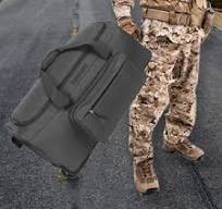 Bolsa militar con ruedas para despliegue táctico Camo Heavy Duty Bolsa de  lona (1 camuflaje negro), Negro -