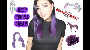 How to make hair dye last longer. Deep Purple Dream Manic Panic On Dark Hair