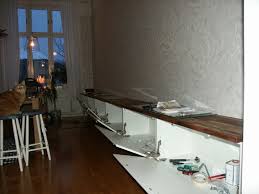 Then align the end cabinets corner to corner with the center ones. Looong Bench Cabinet Ikea Hackers