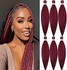Amazon.com : MSBELLE 6 Packs/Lot Pre Stretched Braiding Hair Crochet Braid  Hair 26 Inch Hot Water Setting Synthetic Fiber Burgundy Braiding Hair  Extensions 100g/Pack(26 INCH,900#) : Beauty & Personal Care