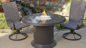Easy access door on the side for gas tank exchange, and hidden tank from visible. Magnificent Fire Pit Dining Table Youtube
