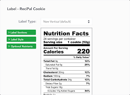 One serving from this package fulfills 50 percent of the required daily amount of iron. Create Generate Nutrition Labels Nutritional Label Creator Software Recipe Costing Inventory Management Recipal