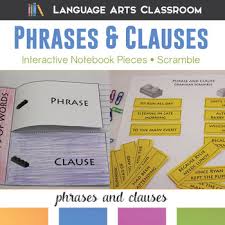 Distance Learning Grammar Lesson Interactive Phrase And Clause Sort Interactive Notebooks Middle School Interactive Notebooks Language Arts Classroom